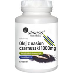 Aliness Olej z Nasion Czarnuszki 1000 mg Suplement Diety Odporność 60 Kaps