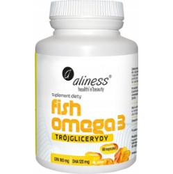 Aliness Fish Omega 3 Trójglicerydy 180/120mg EPA DHA Suplement Diety 60 Kap
