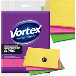 Vortex Sponge Cloths Gąbczaste Ściereczki Chłonne Antybakteryjne 3 Sztuki