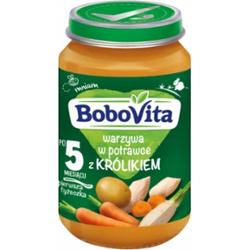 Bobovita Obiadek Dla Dzieci Warzywa Potrawka z Królikiem Po 5 Miesiącu 190g