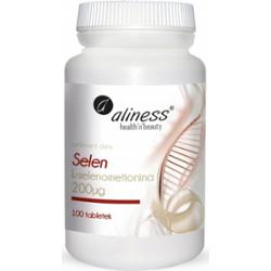 Aliness Selen L-selenometionina 200 mcg Suplement Diety Odporność 100 Tab