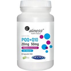 Aliness PQQ 20 mg + Koenzym Q10 50 mg Suplement Diety Serce Mózg 60 Kaps