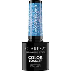 Claresa Lakier Hybrydowy Do Paznokci Niebieski Drobinki Unicorn Glow 1 5g