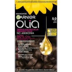 Garnier Olia Trwała Farba Do Włosów Bez Amoniaku z Olejkami 5.0 Brąz