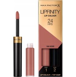 Max Factor Lipfinity 24H Trwała Pomadka Do Ust + Top Coat Roż Nude 160 Iced