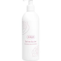 Ziaja Satin Glow Delikatne Mleczko Do Ciała Pod Prysznic Płatki Róży 390ml