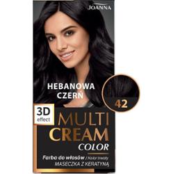 Joanna Multi Cream Color Efekt 3D Trwała Farba Do Włosów 42 Hebanowa Czerń