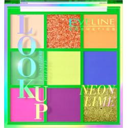 Eveline Look Up Paleta 9 Cieni Do Powiek Matowe Błyszczące Neon Lime