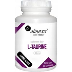 Aliness L-Tauryna 800mg Suplement Diety Zmęczenie Regeneracja 100 Kapsułek
