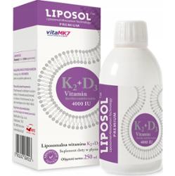 Aliness Liposol Witamina K2 + D3 Suplement Kości Mięśnie Odporność 250ml