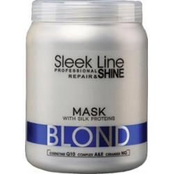 Stapiz Sleek Line Blond Zestaw Maska Do Włosów + Szampon Do Włosów Blond i Rozjaśnianych z Jedwabiem