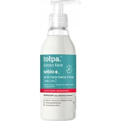 Tołpa Dermo Face Sebio+ Żel Do Mycia Twarzy Kwas AHA LHA Cera Trądzikowa 195ml