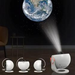 Projektor Obrotowy 360 Rzutnik Gwiazd Nieba Planet LED Lampka Dla Dzieci