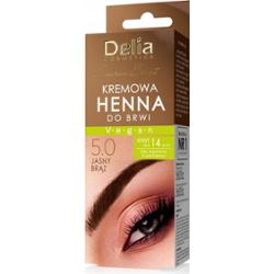 Delia Eyebrow Expert Kremowa Henna Do Brwi Krem + Aktywator 5.0 Jasny Brąz