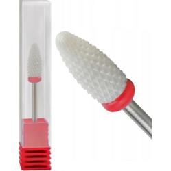 Frez Ceramiczny Stożek Delikatny 3/32 Flame Stożek (F) Czerwony Hybryda Żel Akryl