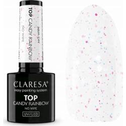 Claresa Top No Wipe Lakier Hybrydowy Do Paznokci Konfetti Candy Rainbow 5g