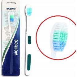 Wellbee Klasyczna Szczoteczka Do Zębów Dla Dorosłych z Gumą Medium Średnia