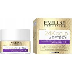 Eveline 24K Gold Retinol Liftingujący Krem Do Twarzy Odmładzający 50+ 50ml