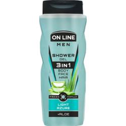 On Line Men Męski Żel Pod Prysznic 3w1 Twarz Ciało Włosy Light Azure 410ml