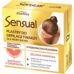 Joanna Sensual Plastry Do Depilacji Twarzy Skóra Sucha 12 Sztuk + Oliwka