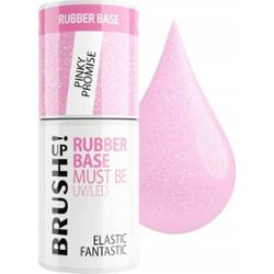 Brush Up By Maxineczka Rubber Base Baza Hybrydowa Brokat Pinky Promise 5g