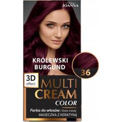 Joanna Multi Cream Color 3D Trwała Farba Do Włosów 36 Królewski Burgund