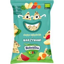 Bobovita Kids Bio Przekąska Dla Dzieci Chrupiące Trójkąciki z Warzywami 30g