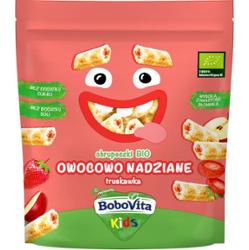 Bobovita Kids Przekąska Dla Dzieci Chrupki Owocowo Nadziane Truskawkowe 30g