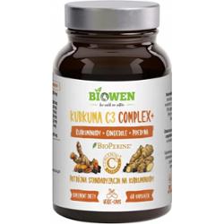 Biowen Kurkuma C3 Complex Imbir Pieprz Naturalny Suplement Diety 60 Caps