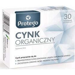 Protego Cynk Organiczny Suplement Diety Odporność Skóra Włosy 30 Tabletek