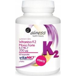 Aliness Witamina K2 Menachinon Mono Forte MK7 200 µg z Natto 60 Kapsułek