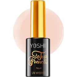 Yoshi Top Hybrydowy Do Paznokci French Nude Jasny Beżowy Kryjący No 4 10ml
