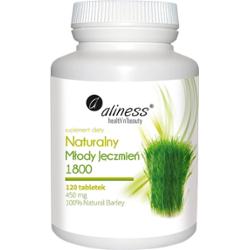 Aliness Naturalny Młody Jęczmień 1800 450mg Suplement Diety 120 Tabletek