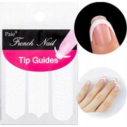 Naklejki Do Paznokci Paski Szablony Do Frencha Manicure Białe 48 Sztuk