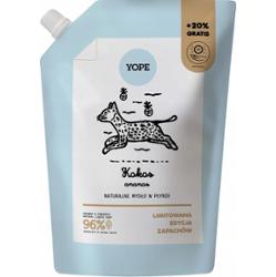Yope Naturalne Mydło w Płynie Do Rąk Kokos i Ananas Zapas Doypack 600ml