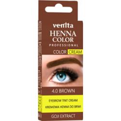 Venita Kremowa Henna Do Brwi Zestaw z Miseczką i Aplikatorem 4.0 Brąz