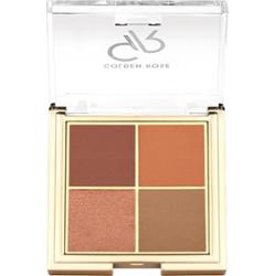 Golden Rose Poczwórna Paleta Cieni Do Powiek Mix Wykończeń 05 Red Brick