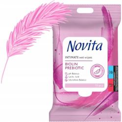 Novita Biolin Chusteczki Do Higieny Intymnej z Prebiotykiem pH 15 Sztuk