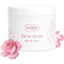 Ziaja Satin Glow Lekki Nawilżający Mus Do Ciała Płatki Róży Wit E 350ml