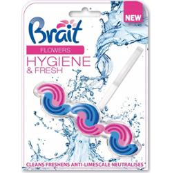 Brait Hygiene Fresh Zawieszka Kostka Do WC Usuwa Zabrudzenia Kwiatowa 45g