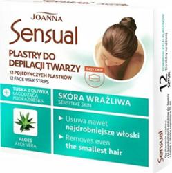 Joanna Sensual Plastry Do Depilacji Twarzy Skóra Wrażliwa 12 szt + Oliwka