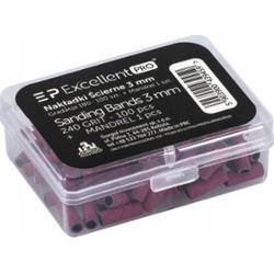 Excellent PRO Sanding Bands Nakładki Ścierne 3mm #240 100 Szt + Nośnik