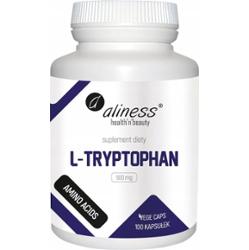 Aliness L-Tryptofan 500mg Suplement Diety Układ Nerwowy Sen 100 Kapsułek