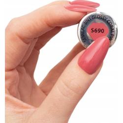 Semilac One Step 3w1 Lakier Hybrydowy Baza Top Koralowy S595 Coral Pink 7ml