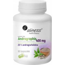Aliness Andrographis 400mg Brodziuszka Wiechowata Oddech Odporność 90 Kaps
