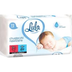 Lula Baby Chusteczki Nawilżane Białe 99 % wody 72 sztuki