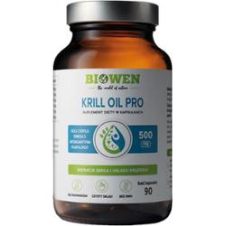 Biowen Krill Oil Pro 500mg Suplement Olej z Kryla Kwasy Omega 3 90 Kaps