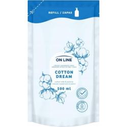 On Line Kremowe Mydło w Płynie Do Rąk Ciała Uzupełniające Bawełna 500ml