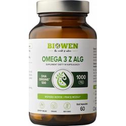 Biowen Omega 3 z Alg Suplement Diety Wsparcie Wzroku i Mózgu 60 Kapsułek