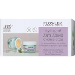 Floslek Eye Zone Anti Aging Zestaw Kosmetyków Żel i Krem Pod Oczy z Aloesem